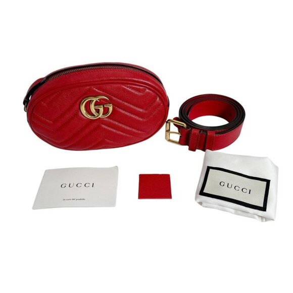 Gucci Body Bag GG Marmont Body Bag Red - Picture 1 of 15